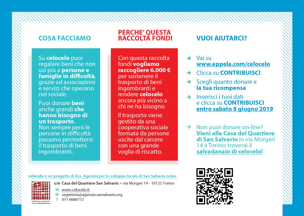 raccolta fondi per celocelo